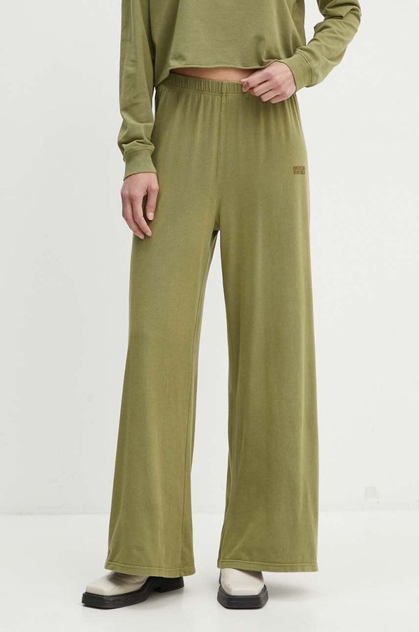 American Vintage Donji dio trenirke American Vintage boja: zelena, bez uzorka, PYM05AH24