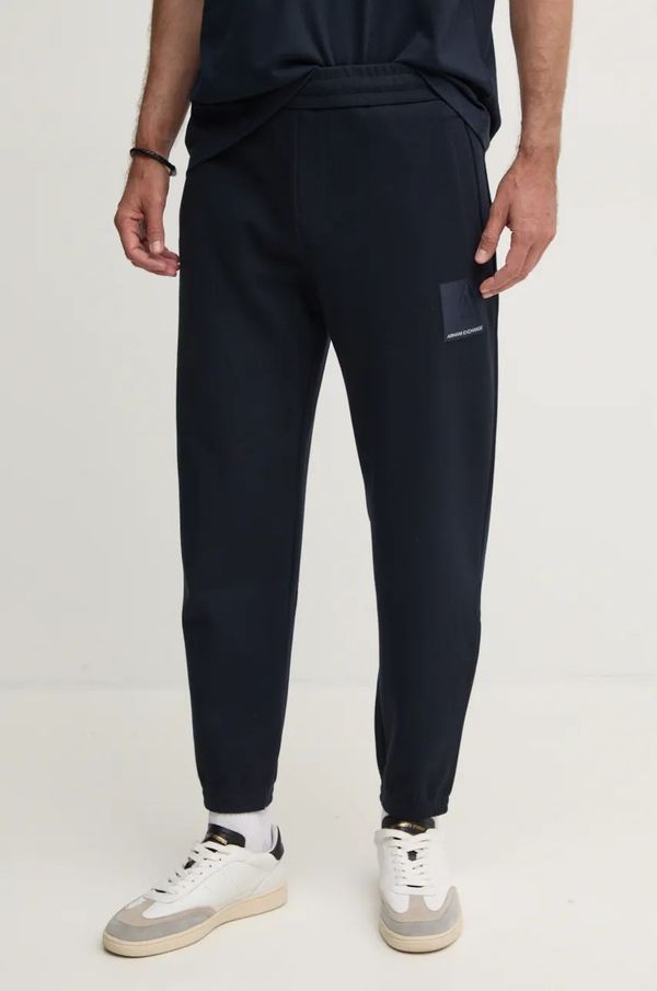 Armani Exchange Donji dio trenirke Armani Exchange boja: tamno plava, bez uzorka, 6DZPJA ZJNKZ