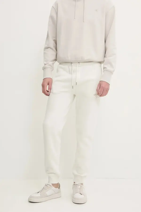 Calvin Klein Donji dio trenirke Calvin Klein Jeans boja: bež, s aplikacijom, J30J325658