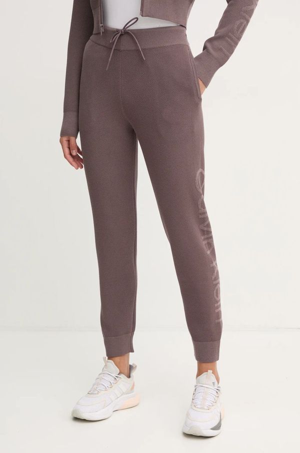 Calvin Klein Performance Donji dio trenirke Calvin Klein Performance boja: ljubičasta, s aplikacijom, 00GWF4P600