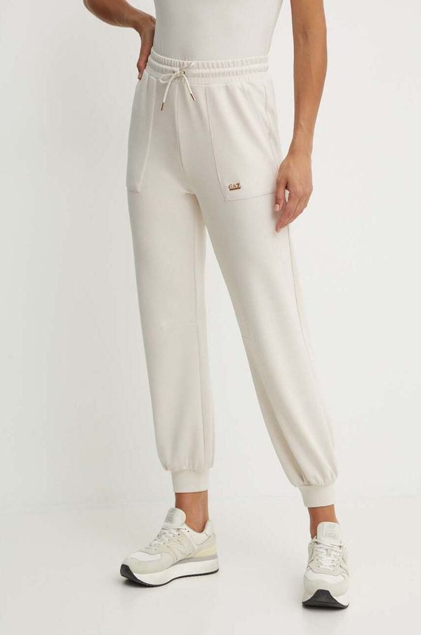 EA7 Emporio Armani Donji dio trenirke EA7 Emporio Armani boja: bež, bez uzorka, TJZBZ.6DTP61
