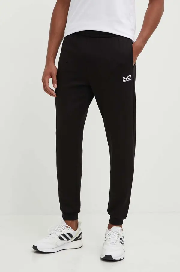 EA7 Emporio Armani Donji dio trenirke EA7 Emporio Armani boja: crna, bez uzorka, PJVTZ.8NPP64