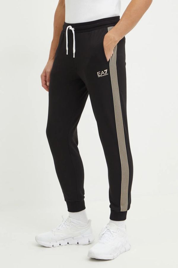 EA7 Emporio Armani Donji dio trenirke EA7 Emporio Armani boja: crna, s uzorkom, PJ9FZ.6DPP69