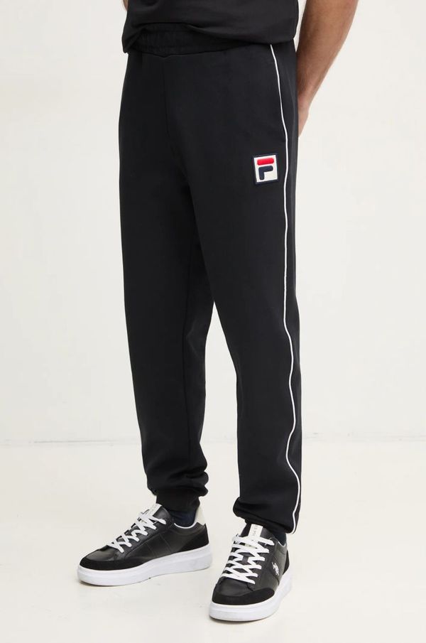 Fila Donji dio trenirke Fila Lincoln boja: crna, s aplikacijom, FAM0663