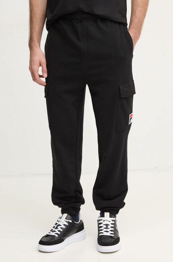 Fila Donji dio trenirke Fila Longarone boja: crna, s aplikacijom, FAM0765