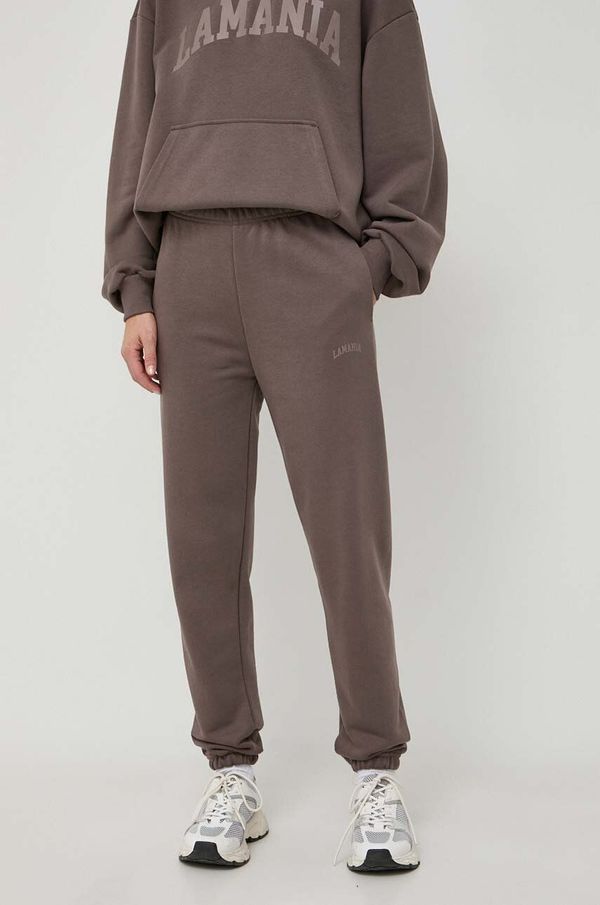 La Mania Donji dio trenirke La Mania boja: smeđa, visoki struk