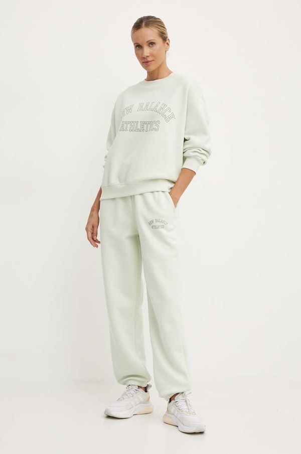 New Balance Donji dio trenirke New Balance boja: zelena, s tiskom, WP43500NUM