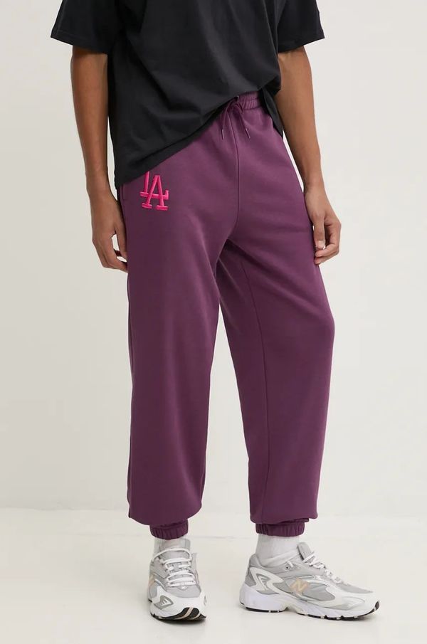 New Era Donji dio trenirke New Era LOS ANGELES DODGERS boja: ljubičasta, s aplikacijom, 60564760