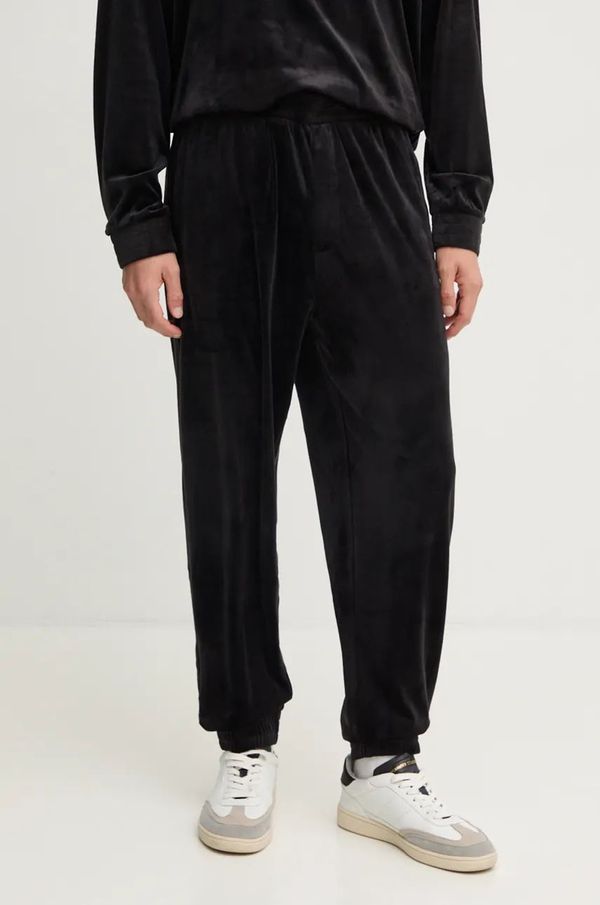 Armani Exchange Donji dio trenirke od velura Armani Exchange boja: crna, bez uzorka, XM000055 AF10168