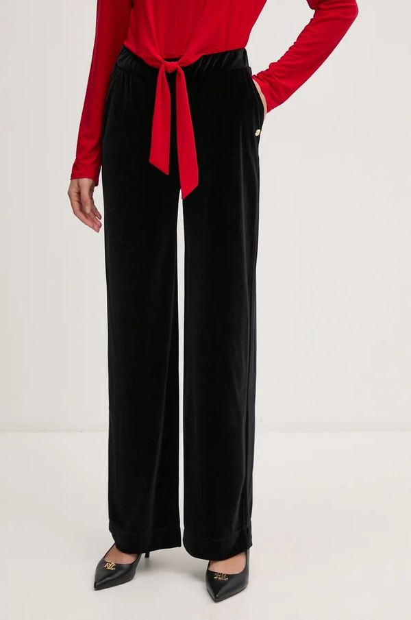 Joop! Donji dio trenirke od velura Joop! boja: crna, bez uzorka, 30043912