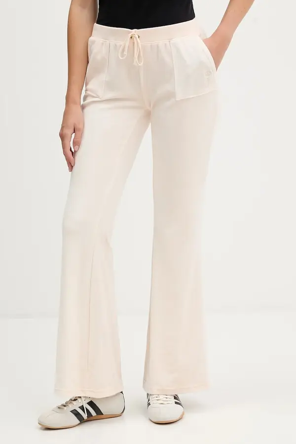 Juicy Couture Donji dio trenirke od velura Juicy Couture CAISA LOW RISE PANT