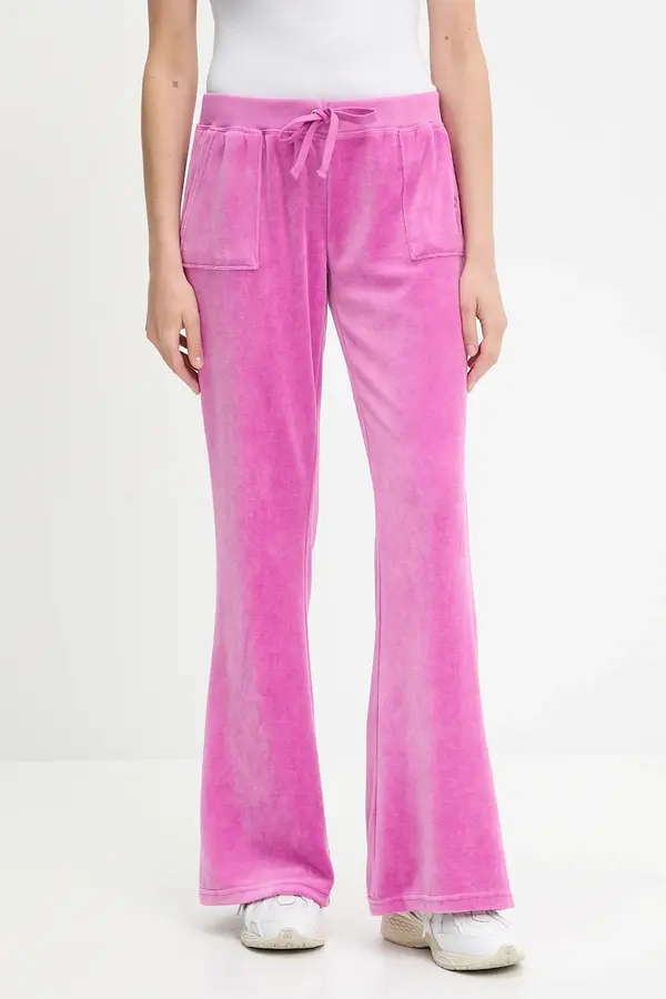 Juicy Couture Donji dio trenirke od velura Juicy Couture CAISA LOW RISE PANT