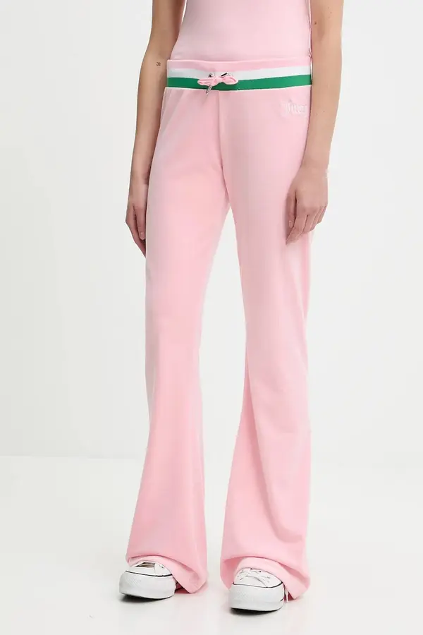 Juicy Couture Donji dio trenirke od velura Juicy Couture CHRISTINE STRIPE LOW RISE