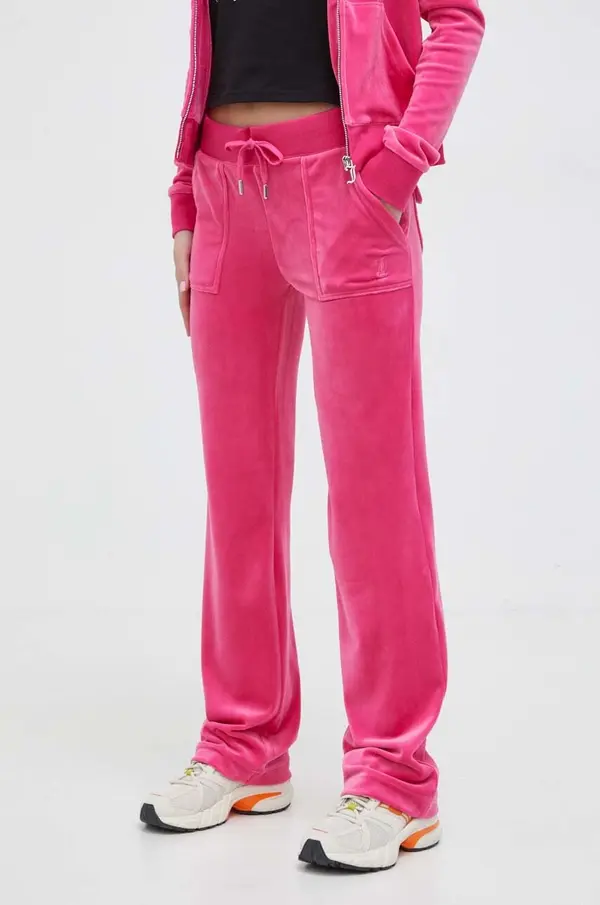 Juicy Couture Donji dio trenirke od velura Juicy Couture