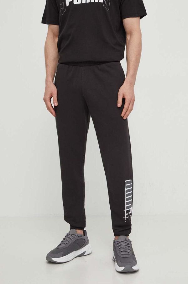 Puma Donji dio trenirke Puma boja: crna, s tiskom, 678980