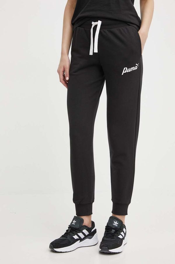 Puma Donji dio trenirke Puma boja: crna, s tiskom, 679350