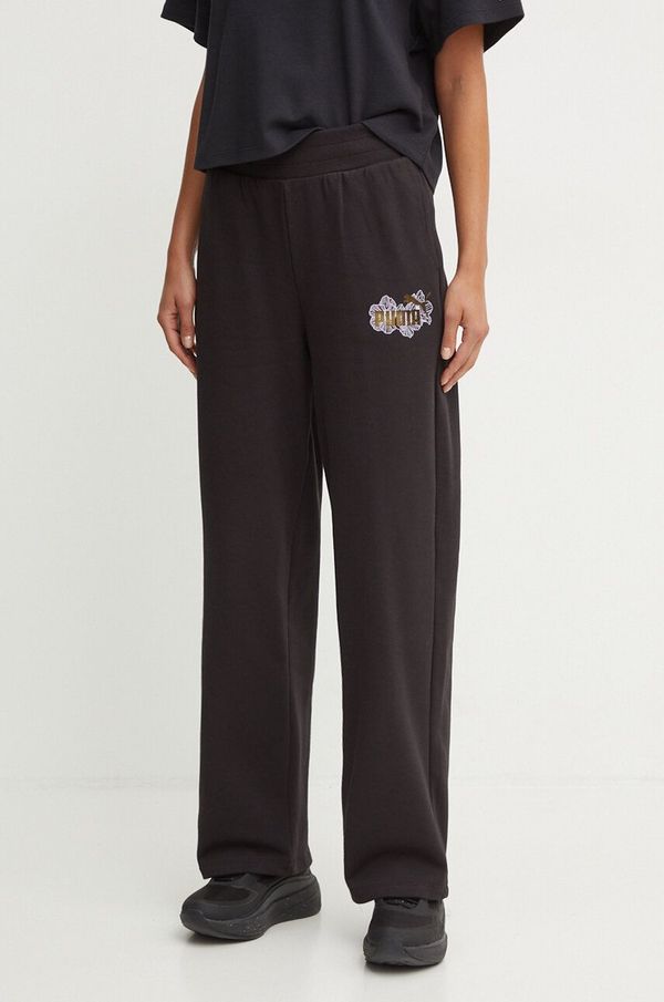 Puma Donji dio trenirke Puma boja: crna, s tiskom, 681694