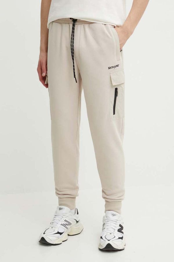 Sixth June Donji dio trenirke Sixth June boja: bež, s tiskom