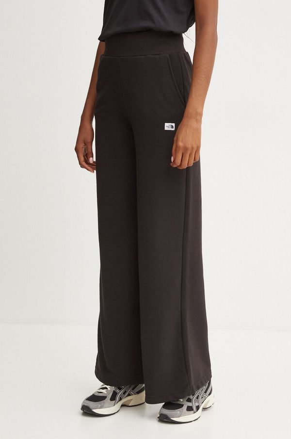 The North Face Donji dio trenirke The North Face Hoden Wide Leg Jogger boja: crna, bez uzorka, NF0A89CHJK31