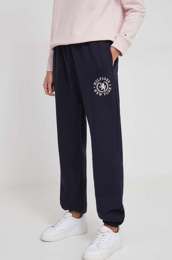 Tommy Hilfiger Donji dio trenirke Tommy Hilfiger boja: tamno plava, s aplikacijom