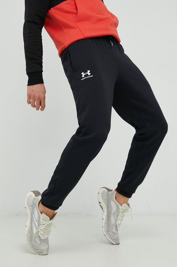 Under Armour Donji dio trenirke Under Armour za muškarce, boja: crna, glatki materijal