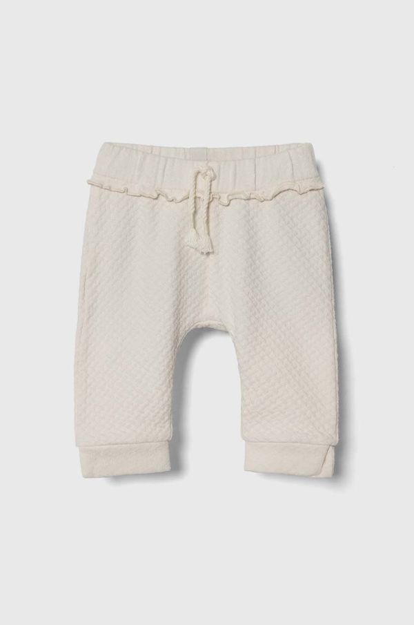 United Colors of Benetton Donji dio trenirke za bebe United Colors of Benetton boja: bež, bez uzorka