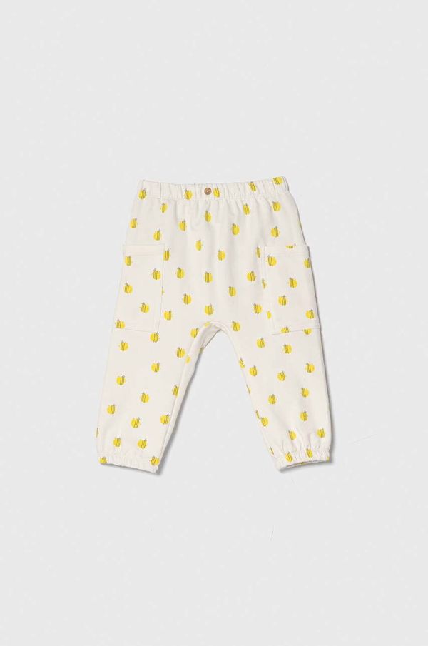 United Colors of Benetton Donji dio trenirke za bebe United Colors of Benetton boja: bež, s uzorkom