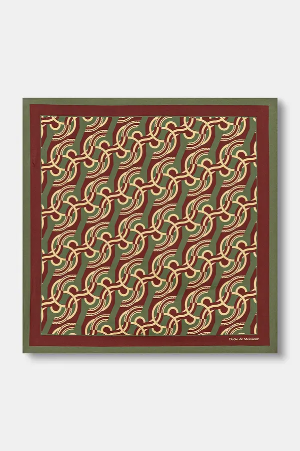 Drôle de Monsieur Drôle de Monsieur marama za muškarce svilena Chain Link Monogram