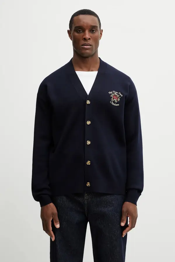 Drôle de Monsieur Drôle de Monsieur Vuneni kardigan Drôle de Monsieur Le Cardigan Slogan Rose