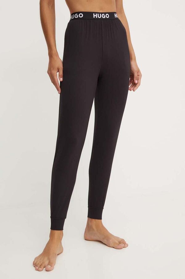 Hugo Dugi doljnji dio pidžame HUGO za žene, boja: crna, 50490703