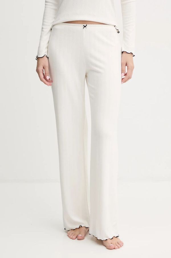 Abercrombie & Fitch Dugi donji dio pidžame Abercrombie & Fitch za žene, boja: bež, KI146-4085