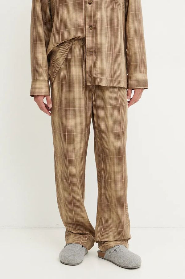 CDLP Dugi donji dio pidžame CDLP za muškarce, boja: smeđa, bez uzorka, MHO011052201