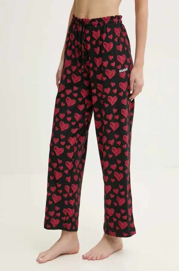 HUGO Dugi donji dio pidžame HUGO za žene, boja: crna, 50534299
