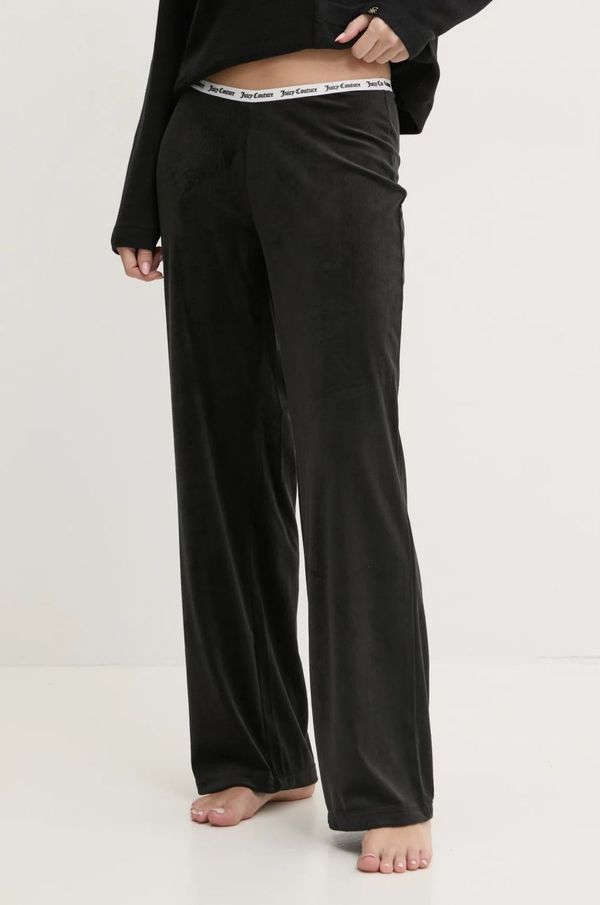 Juicy Couture Dugi donji dio pidžame Juicy Couture VICKY RIB FLARE PANT za žene, boja: crna, JCLAS125504