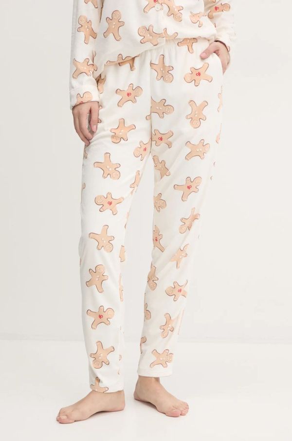 United Colors of Benetton Dugi donji dio pidžame United Colors of Benetton za žene, boja: bež, 34WW3F03U