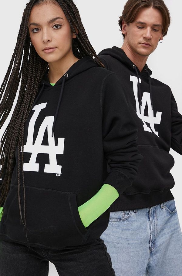 47brand Dukserica 47brand boja: crna, s kapuljačom