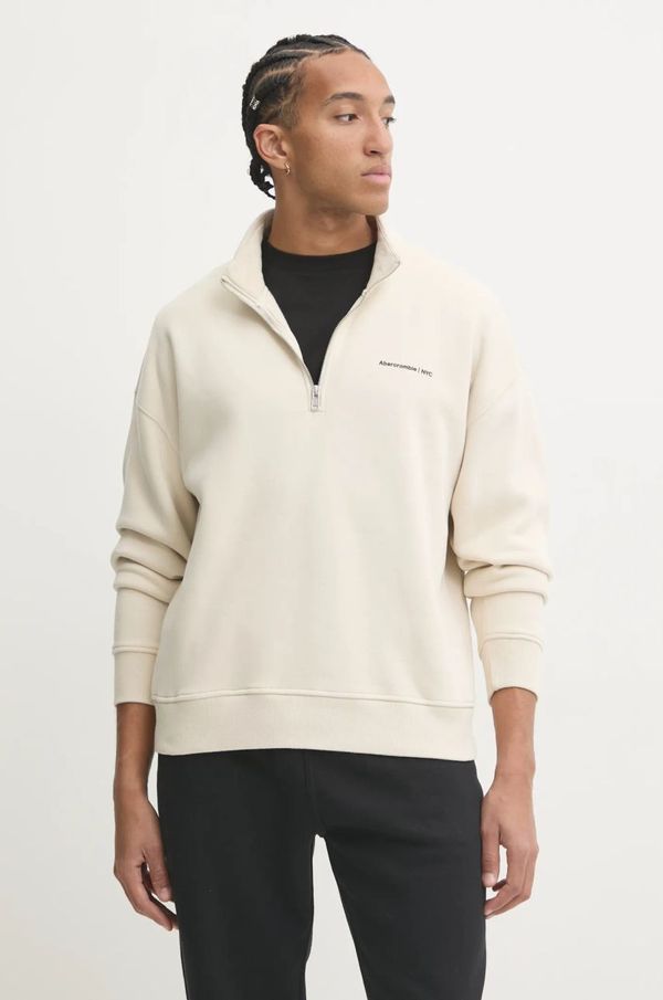 Abercrombie & Fitch Dukserica Abercrombie & Fitch za muškarce, boja: bež, bez uzorka, KI122-4365