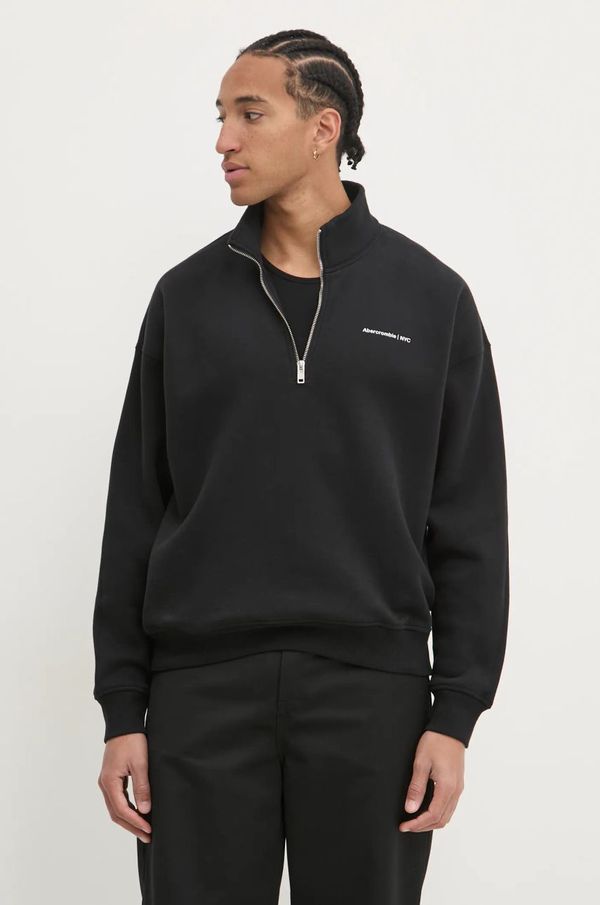 Abercrombie & Fitch Dukserica Abercrombie & Fitch za muškarce, boja: crna, bez uzorka, KI122-4365