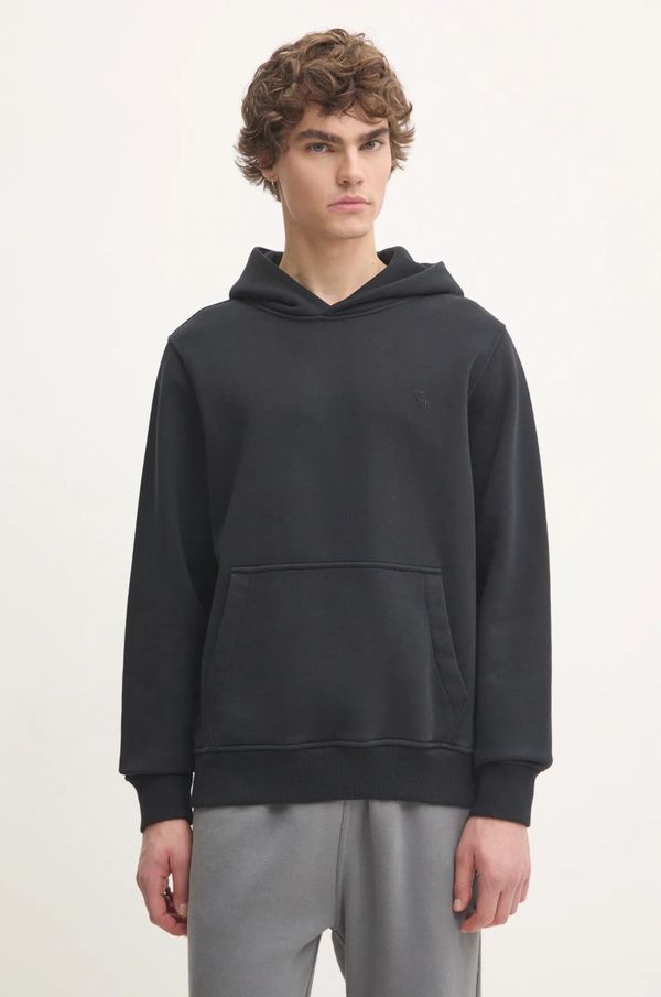 Abercrombie & Fitch Dukserica Abercrombie & Fitch za muškarce, boja: crna, s kapuljačom, bez uzorka, KI122-4273