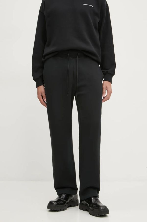 Abercrombie & Fitch Dukserica Abercrombie & Fitch za muškarce, boja: crna, s tiskom, KI122-4364