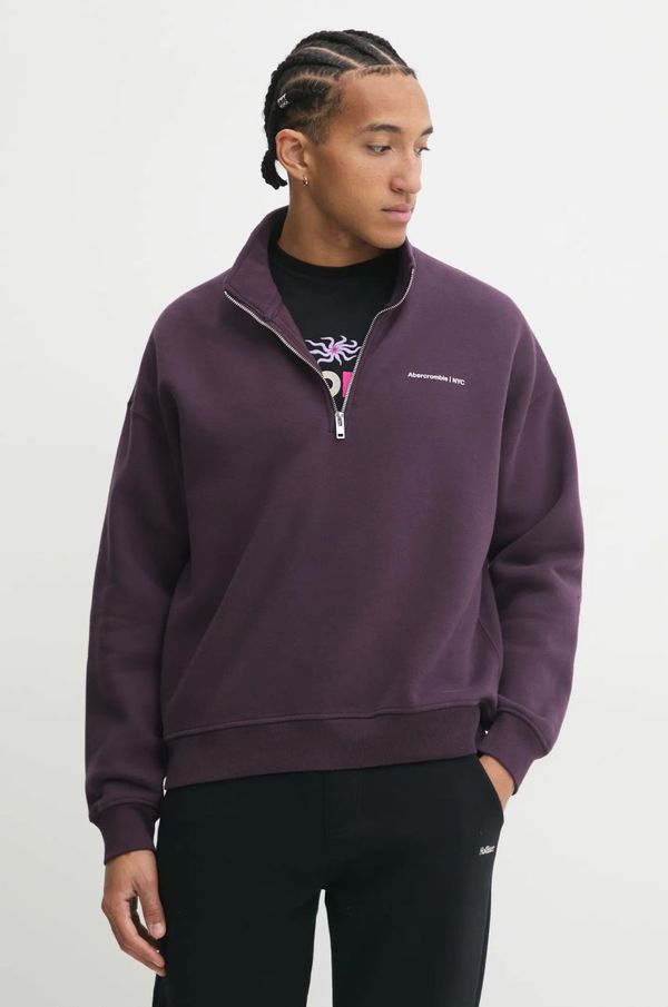 Abercrombie & Fitch Dukserica Abercrombie & Fitch za muškarce, boja: ljubičasta, bez uzorka, KI122-4365