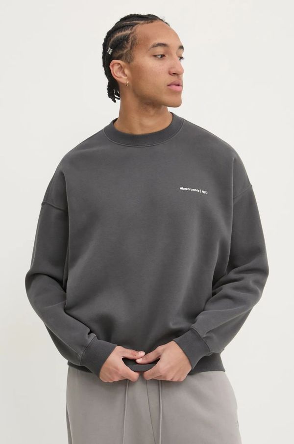 Abercrombie & Fitch Dukserica Abercrombie & Fitch za muškarce, boja: siva, bez uzorka, KI122-4364