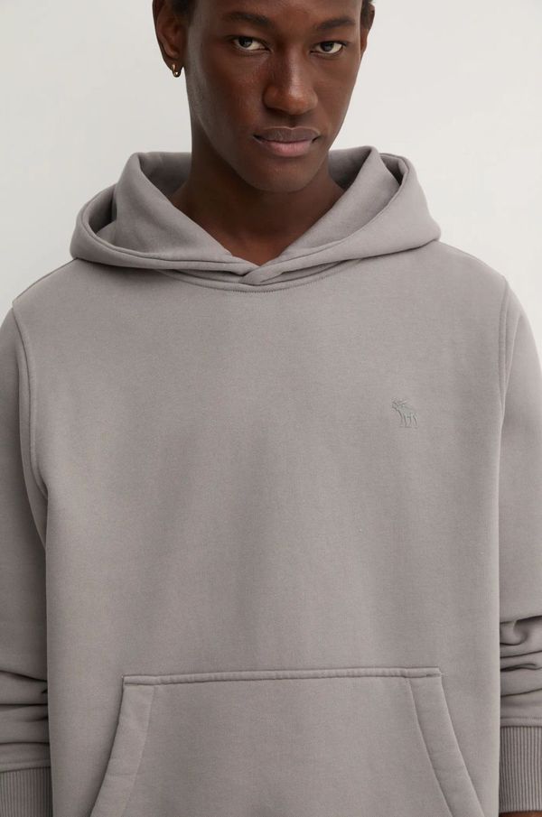 Abercrombie & Fitch Dukserica Abercrombie & Fitch za muškarce, boja: siva, s kapuljačom, bez uzorka, KI122-4273