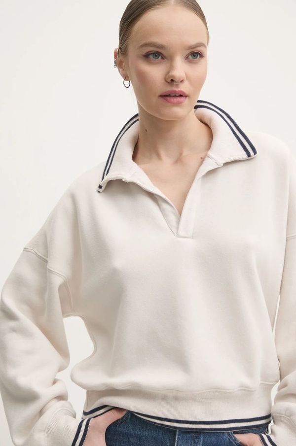 Abercrombie & Fitch Dukserica Abercrombie & Fitch za žene, boja: bež, bez uzorka, KI152-4156