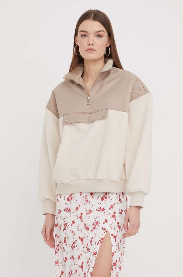 Abercrombie & Fitch Dukserica Abercrombie & Fitch za žene, boja: bež, bez uzorka