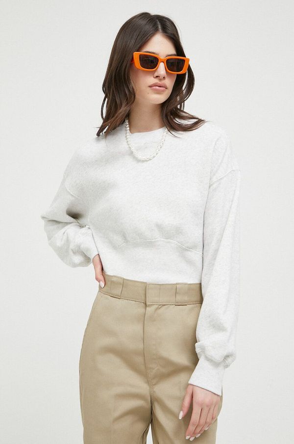 Abercrombie & Fitch Dukserica Abercrombie & Fitch za žene, boja: siva, melanž