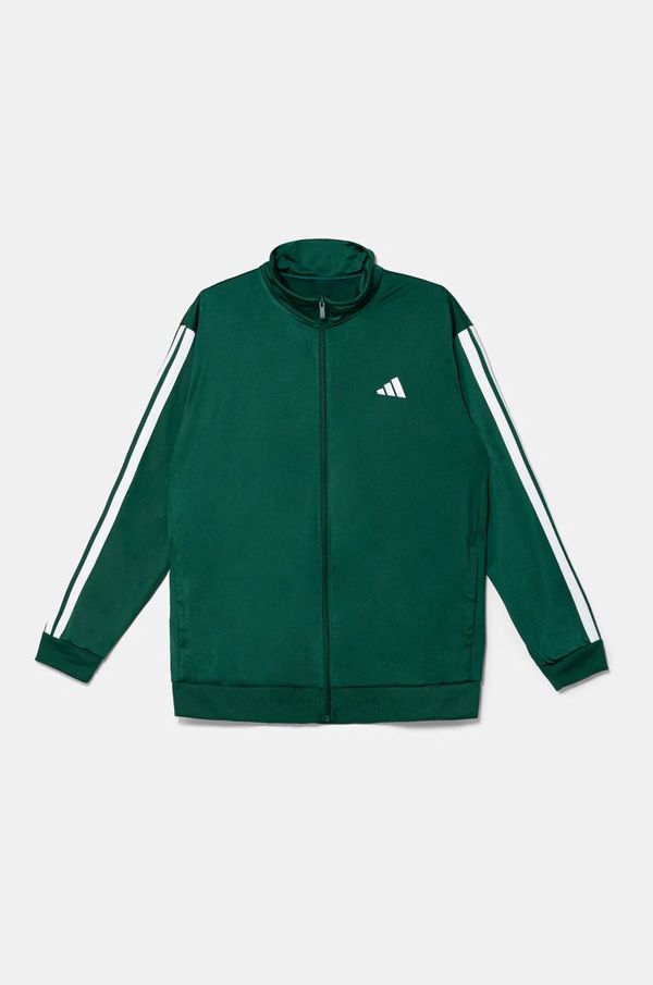 adidas Dukserica adidas 3-Stripes za muškarce, boja: zelena, s aplikacijom, JI8821