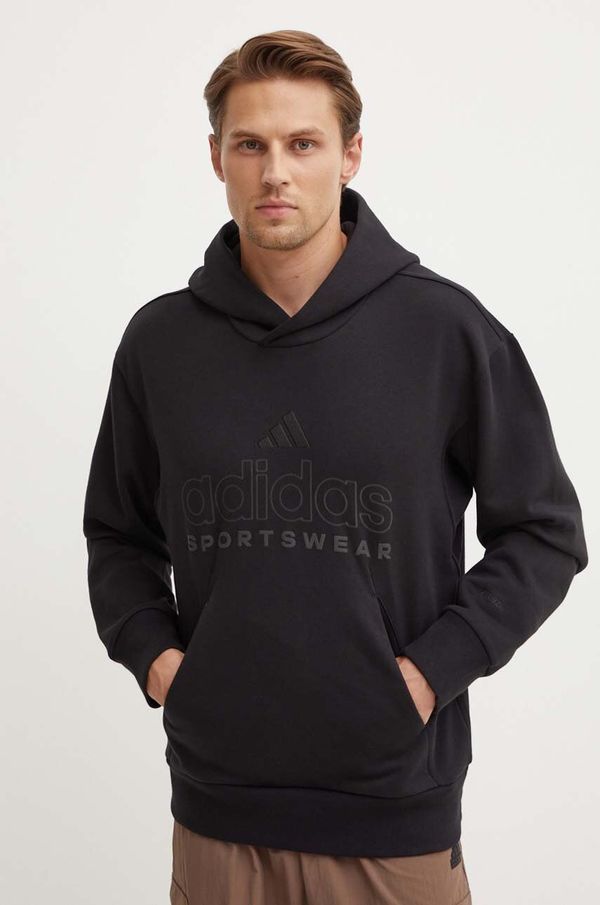 adidas Dukserica adidas All SZN za muškarce, boja: crna, s kapuljačom, IX1266