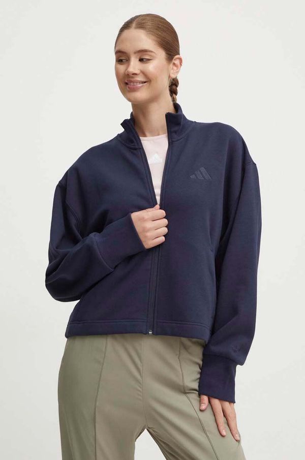 adidas Dukserica adidas All SZN za žene, boja: tamno plava, s tiskom, IW1062