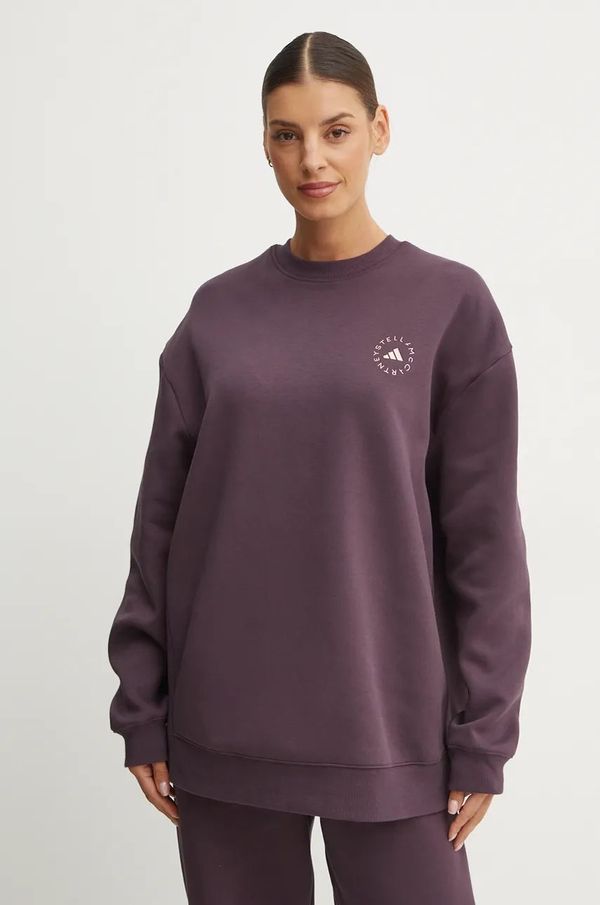 adidas by Stella McCartney Dukserica adidas by Stella McCartney boja: ljubičasta, bez uzorka, IW9854